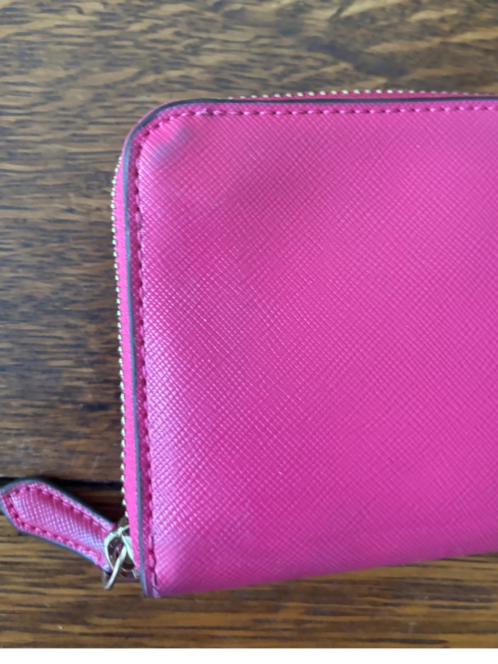 Kate Spade New York Pink Saffiano Leather Zip Around Continental Wallet - Picture 5 of 12